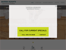 Tablet Screenshot of marinaheightsapartments.com